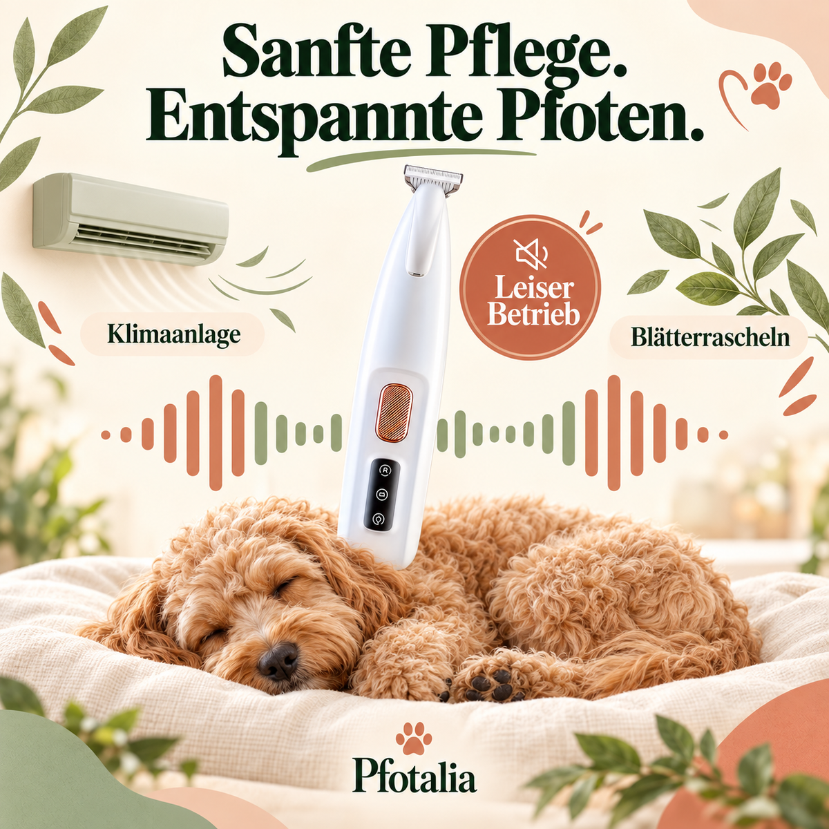Pfotalia Pfotenpflege-Set – Pfotentrimmer + 2 Pfotenbalsame